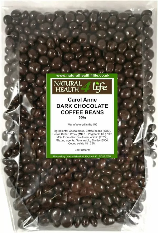 Carol Anne - Dark Chocolate Covered Coffee Beans - 500g