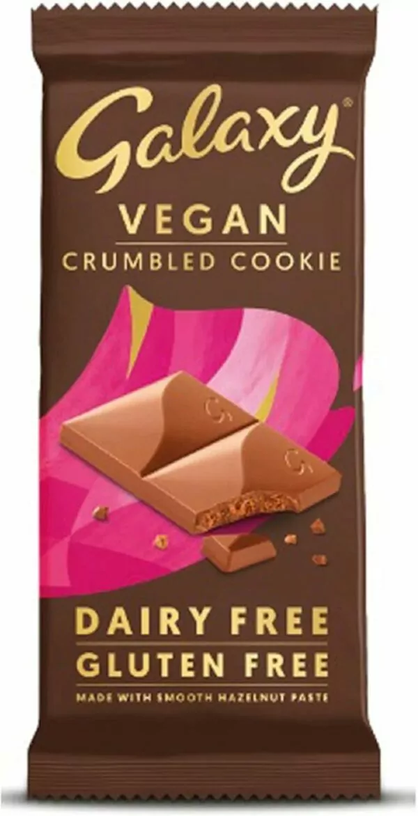 Galaxy Crumbled Cookie Vegan Dairy Free Chocolate 100 g