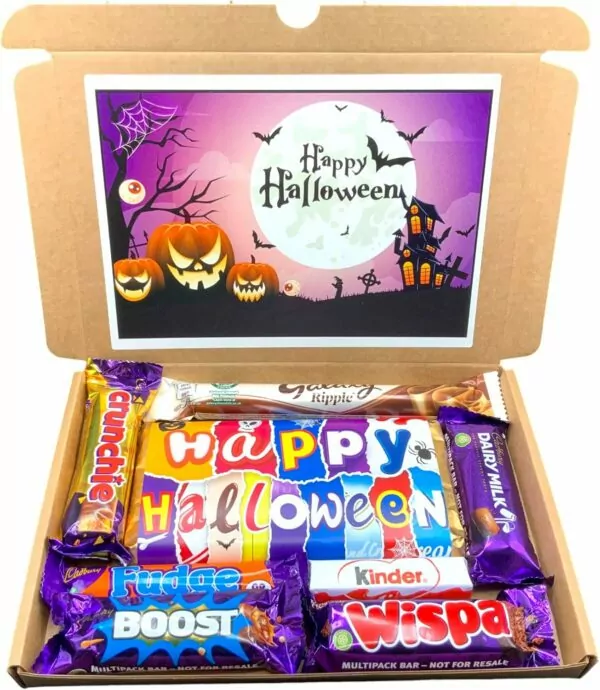 Happy Halloween Chocolate Hamper Sweet Box, Present for Halloween, Trick or Treat, Halloween Chocolate Bar