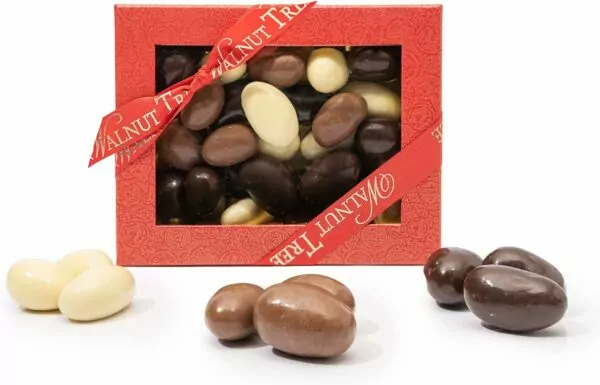 Walnut Tree | Brazil Nuts Covered in Milk, White & Dark Chocolate | Suitable for Vegetarian and Gluten Free Diets | 300g Pack