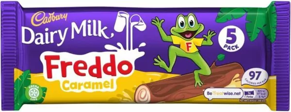 Cadbury Dairy Milk Freddo Caramel Chocolate Bar, 5 x 97.5g