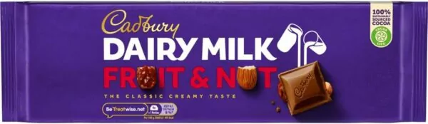 Cadbury Dairy Milk Fruit & Nut Chocolate Bar, 300g