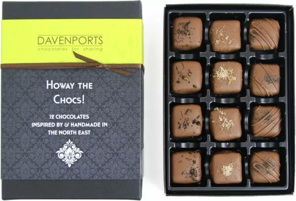 Davenport’s Chocolates Howay the Chocs! 12 handmade luxury chocolates | chocolate selection box