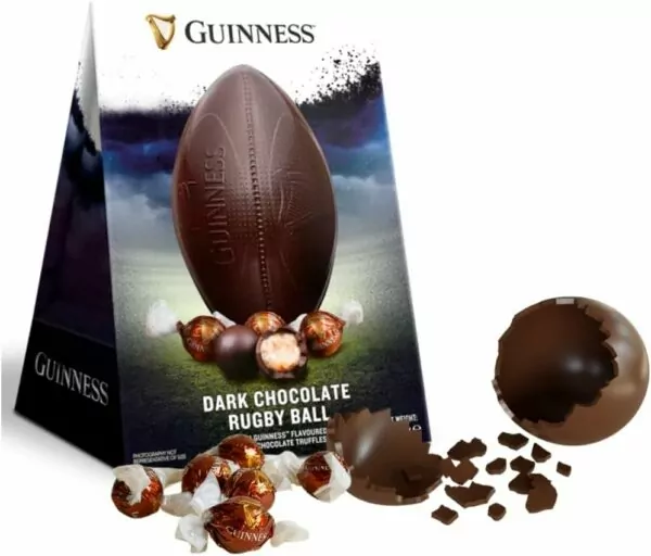 Farthers day gifts - Guinness dark chocolate rugby ball - Guinness gifts for adults with chocolate truffles - Guinness gifts for men, women, adults