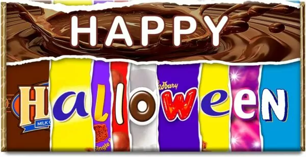 Happy Halloween Novelty Chocolate Bar Wrapper Gift For Celtic Festival Samhain #338 (without chocolate)