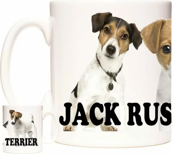 Jack Russel Mug for Tea, coffee or hot chocolate. Jack Russell Photo Mug. 11oz ceramic dog picture gift mug.