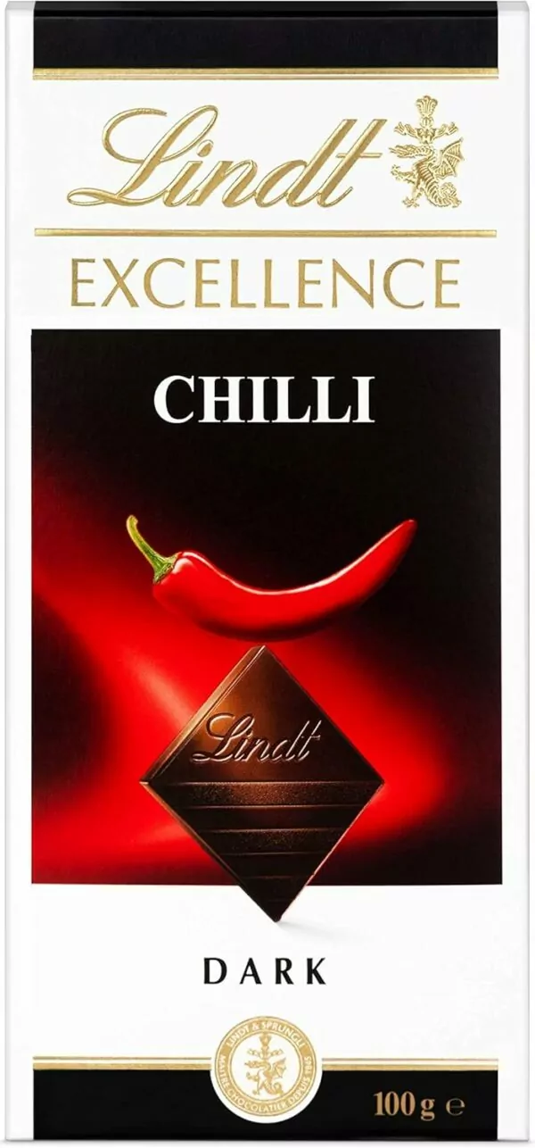 Lindt Excellence Dark Chilli Chocolate Bar Each 100g