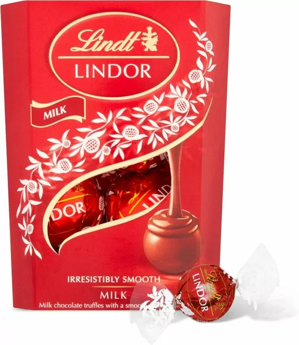 Lindt Lindor Milk Chocolate Truffles Box Small | 37g | Chocolate Truffles with a Smooth Melting Filling | Gift Present for Him and Her | Christmas, Birthday, Celebrations, Congratulations, Thank you