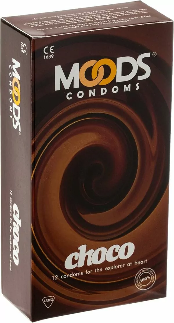 MOODS Choco Condoms 12 condoms with chocolate flavour for real pleasure-lover