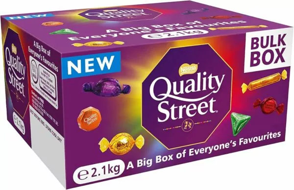 Quality Street -Assorted Chocolates Bulk Sharing Pack 2 KG | Chocolate Gift,Chocolates, Toffees And Fruit Cremes,Christmas Chocolate Gift,Bulk Christmas Chocolate,Chocolate Gift,Sharing Chocolate