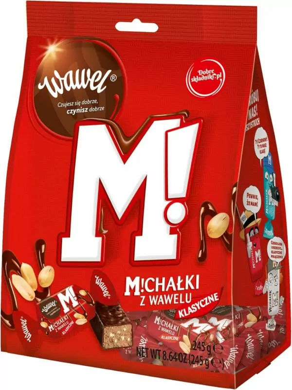 Wawel "Michalki Klasyczne" Confect with peanuts in chocolate 245 g