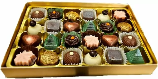 Youlden's of Yorkshire - Luxury Handmade Gourmet Artisan Chocolate Gift Box - 24 Milk, White, and Dark and Pink Chocolate Truffles. Ideal Present for Birthdays, Anniversary, Christmas.